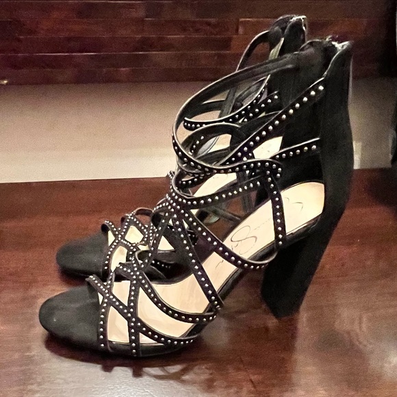 Jessica Simpson Emmi Black Studded Sandal - Picture 2 of 4